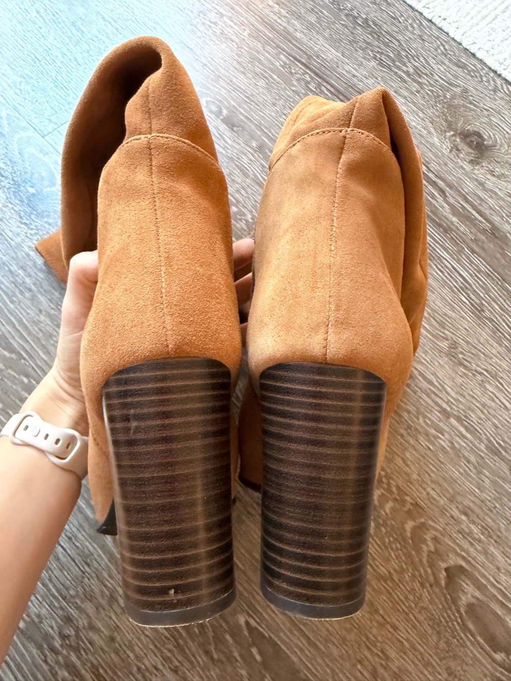 Sam Edelman Victoria Slouch Pull-On Boot in Golden Caramel Suede - Picture 12 of 14